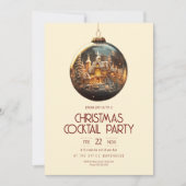 Golden Bauble Office-Party Einladung (Vorderseite)