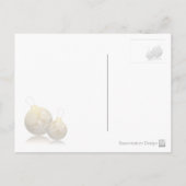 Golden Baubles Christmas Feiertagspostkarte (Rückseite)