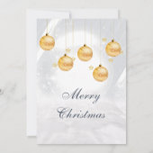 Golden Baubles Weihnachten Corporate Holiday Party Einladung (Rückseite)