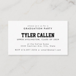 Golden Bear Abiturienten-Text-only-Grad-Pary Begleitkarte