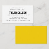Golden Bear Varsity Text-only Grad Party Begleitkarte (Vorne/Hinten)