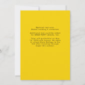 Golden Bear Varsity Text-only Rückseite Einladung (Rückseite)