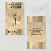 Golden Beauty Logo | Weave Pattern Visitenkarte (Vorne/Hinten)