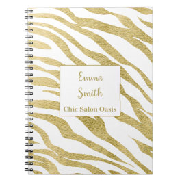 Golden Beauty Salon Journal Notizblock