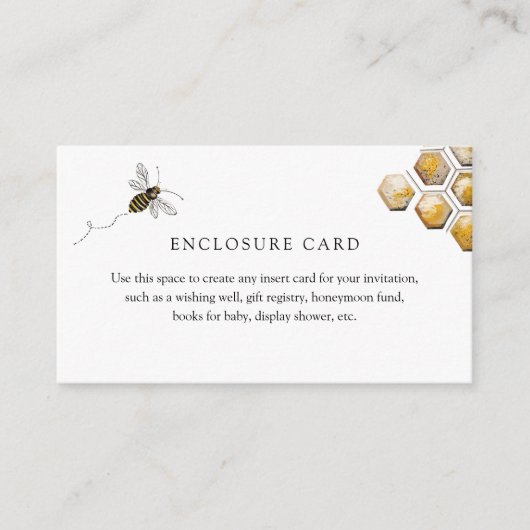 Golden Bee and Eucalyptus Enclosure Card Begleitkarte (Vorderseite)