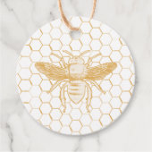 Golden Bee and Honeycomb Geschenkanhänger (Vorderseite)