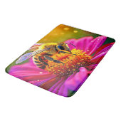 Golden Bee Blume Magic Light Design Badematte (Schrägansicht)