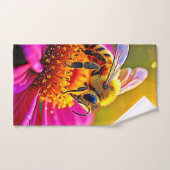 Golden Bee Blume Magic Light Design Badhandtuch Set (Handtuch)