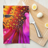 Golden Bee Blume Magic Light Design Geschirrtuch (Viertel Falte)