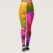 Golden Bee Blume Magic Light Design Leggings (Rückseite)