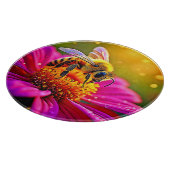 Golden Bee Blume Magic Light Design Schneidebrett (Ecke)