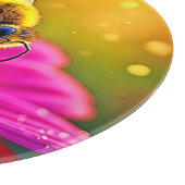 Golden Bee Blume Magic Light Design Schneidebrett (Ecke)