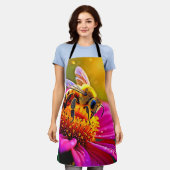 Golden Bee Blume Magic Light Design Schürze (Getragen)