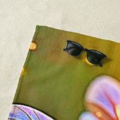 Golden Bee Blume Magic Light Design Strandtuch (Beispiel)