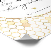 Golden Bee Guess Wie viele Honeycombs signieren Poster (Ecke)