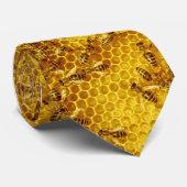 GOLDEN BEE HIVE NECK TIE KRAWATTE (Gerollt)