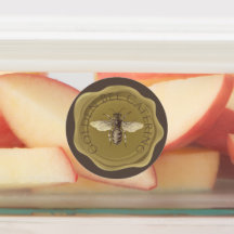 Golden Bee on Brown Personalisiert Wax Siegel Labe