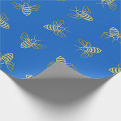 Golden Bee Pattern Geschenkpapier (Ecke)