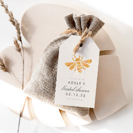 Golden Bee Watercolor Brautparty Gefallen Geschenkanhänger