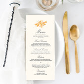 Golden Bee Wedding Menu Menükarte