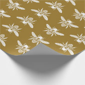 Golden Bee Wrapping Paper Geschenkpapier (Ecke)