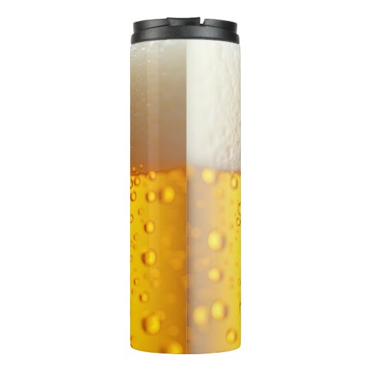 Golden Beer Nah-up Foam Bubbles Thermosbecher (Rückseite)
