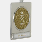 Golden Behalt Beruhigung und haben Sie Ihren Text Banner-Ornament Silber (Rechts)