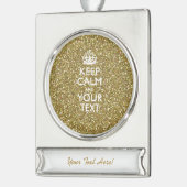 Golden Behalt Beruhigung und haben Sie Ihren Text Banner-Ornament Silber (Links)