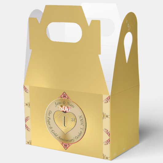 Golden bei der 1. oder 50. Hochzeit Geschenkschachtel (Offen)