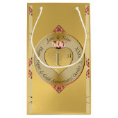Golden bei der 1. oder 50. Hochzeit Kleine Geschenktüte (Rückseite)