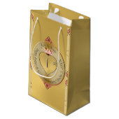 Golden bei der 1. oder 50. Hochzeit Kleine Geschenktüte (Rückseite Schrägansicht)