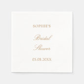 Golden Beige Script Brautparty Napkins Serviette (Vorderseite)