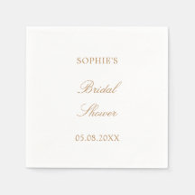 Golden Beige Script Brautparty Napkins