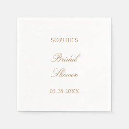 Golden Beige Script Brautparty Napkins Serviette