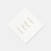 Golden Beige Script Brautparty Napkins Serviette (Ecke)