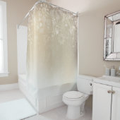 Golden Beige Snowflake Winter Duschvorhang (Beispiel)