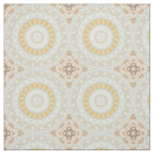 Golden Beige und Blue Mandala Design Stoff (Muster)