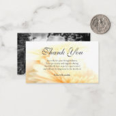 Golden Beileid Beerdigung Floral & Foto Vielen Dan Mitteilungskarte (Vorderseite/Rückseite Beispiel)