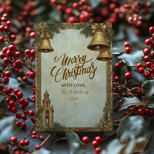 Golden Bells Feiertagskarte