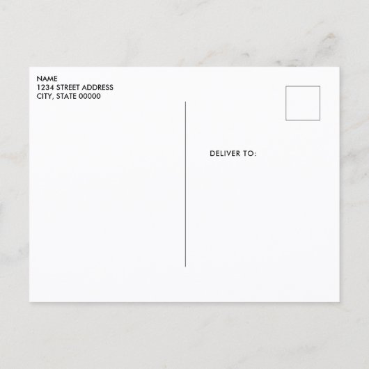 Golden Bells Holiday Postcard Postkarte (Rückseite)