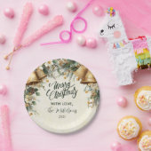 Golden Bells Rustikales Weihnachten Pappteller (Party)