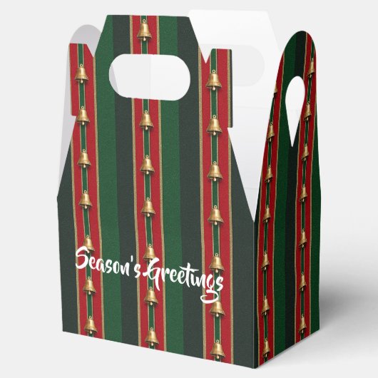 Golden Bells Stripe Pattern Geschenkschachtel (Geöffnet)