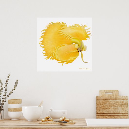 Golden Betta Fish Poster (Küche)