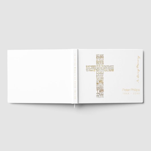 Golden Bible Verses von John 14 Memory Guest Book Gästebuch (Voll)