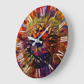 Golden Big Sun Sonnenblumen Große Wanduhr (Winkel)