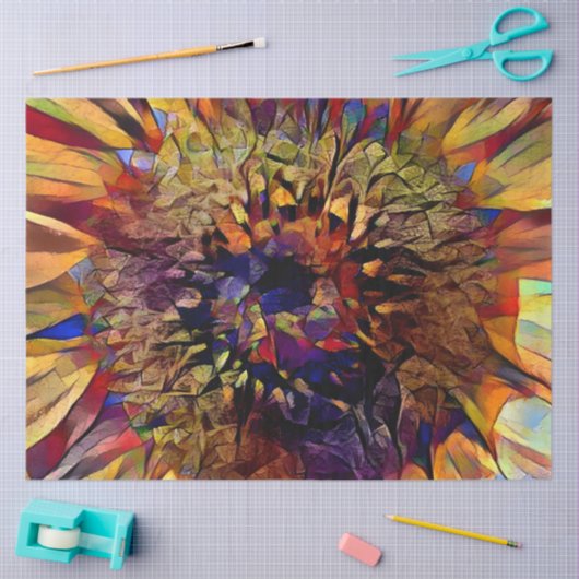 Golden Big Sun Sonnenblumen Seidenpapier (Basteln)