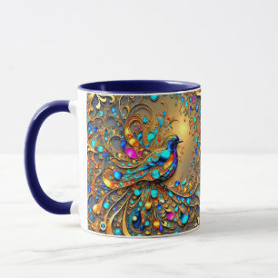 Golden Bird 3D Gold Juwelen Perlen Tasse