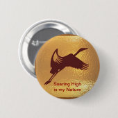 Golden Bird - Hoch in die Höhe - meine Natur Button (Vorne & Hinten)