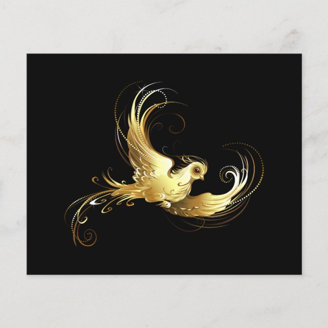 Golden Bird im schwarzen Hintergrund (Vorderseite)