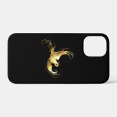 Golden Bird im schwarzen Hintergrund Case-Mate iPhone Hülle (Rückseite (Horizontal))